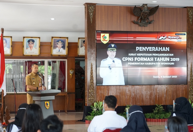 Hari Ini 556 Cpns Formasi Tahun 2019 Terima Sk Pengangkatan Cpns Dprd Kabupaten Wonogiri